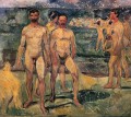 badende Männer 1907 Abstrakter Akt